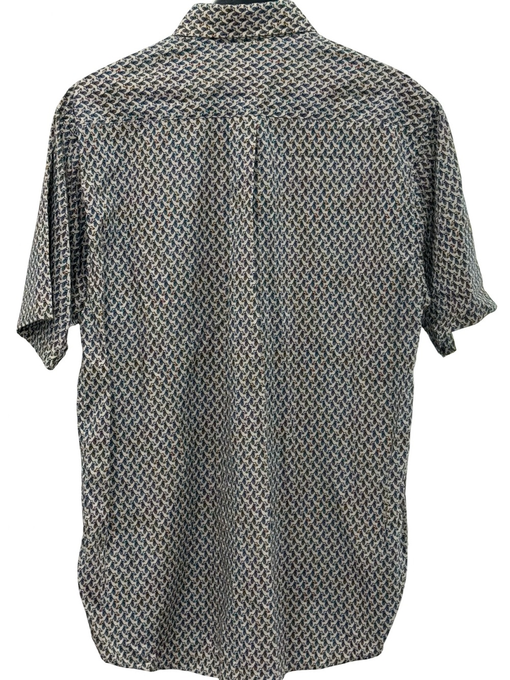 Viyella Men’s L Bird Print 100% Cotton Short Sleeve Button-Down Made in Canada - Picture 5 of 10